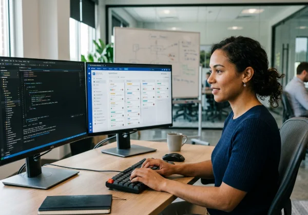 Engineers building in a sprint